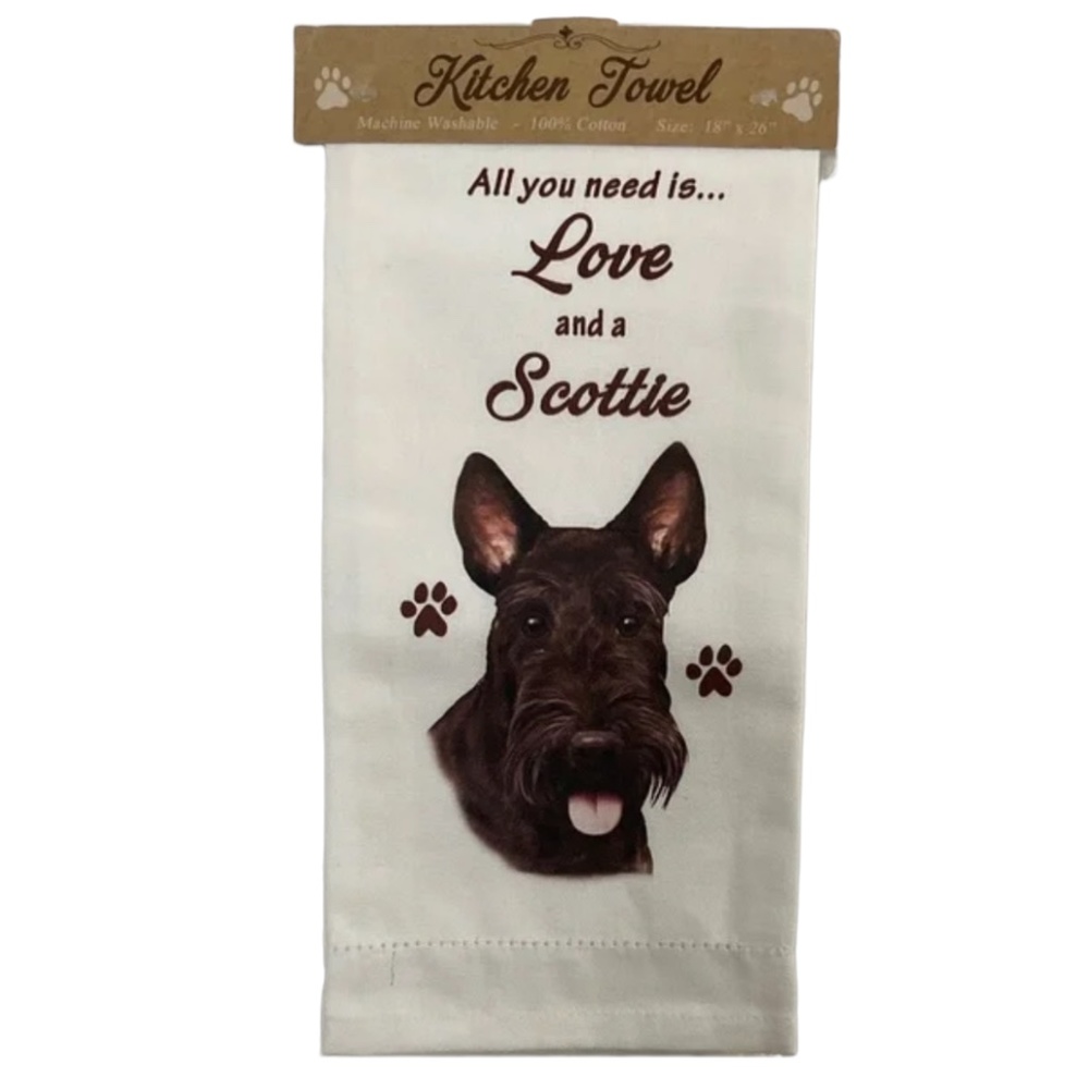 E&S Pets, Scottie Kitchen/Bath Towel, 100% cotton, NWT